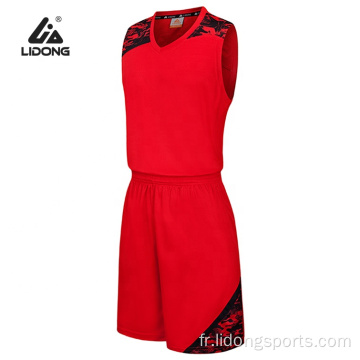 Fashion chaude 100% Jersey de basket-ball vierge en polyester